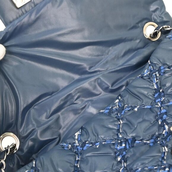 Chanel Blue Nylon Paris-Byzance Tweed On Stitch Flap Bag 145699 - Picture 6 of 10